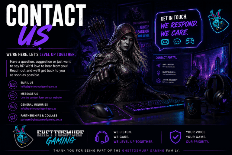 Contact GhettoSmurf Gaming — Get in Touch with the SA Gaming Team