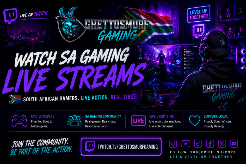GhettoSmurf Gaming Twitch, South African Gaming Twitch Stream